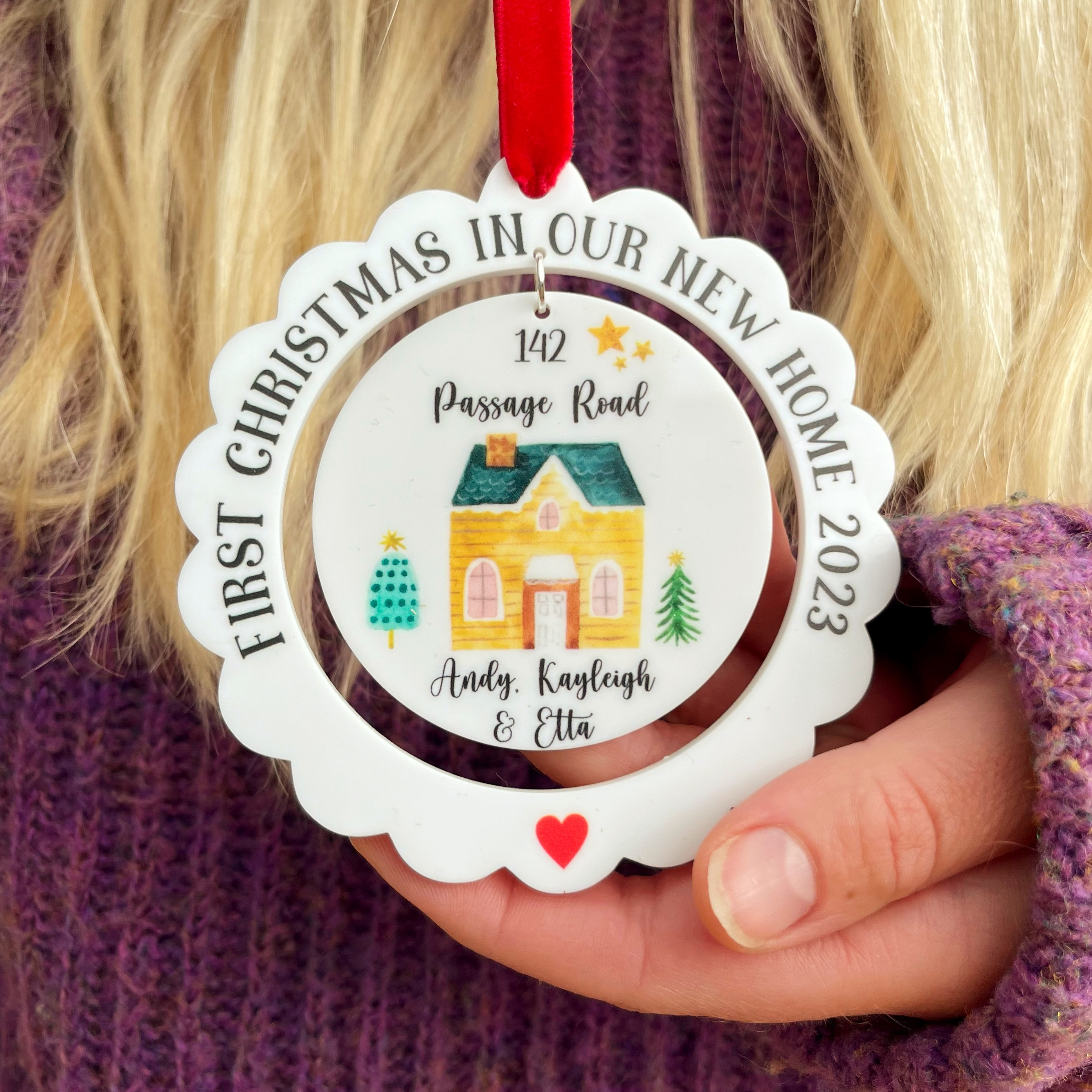 Christmas in our new home 2024, Personalised New Home Christmas Decoration, First Christmas In Our New Home Tree Ornament