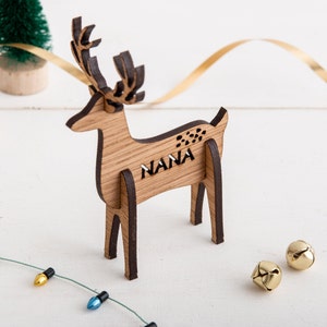 Christmas Reindeer Place Settings, Xmas Table Decorations, Personalised Christmas Decor, Christmas 2023 Wooden Place Names Wooden Reindeer