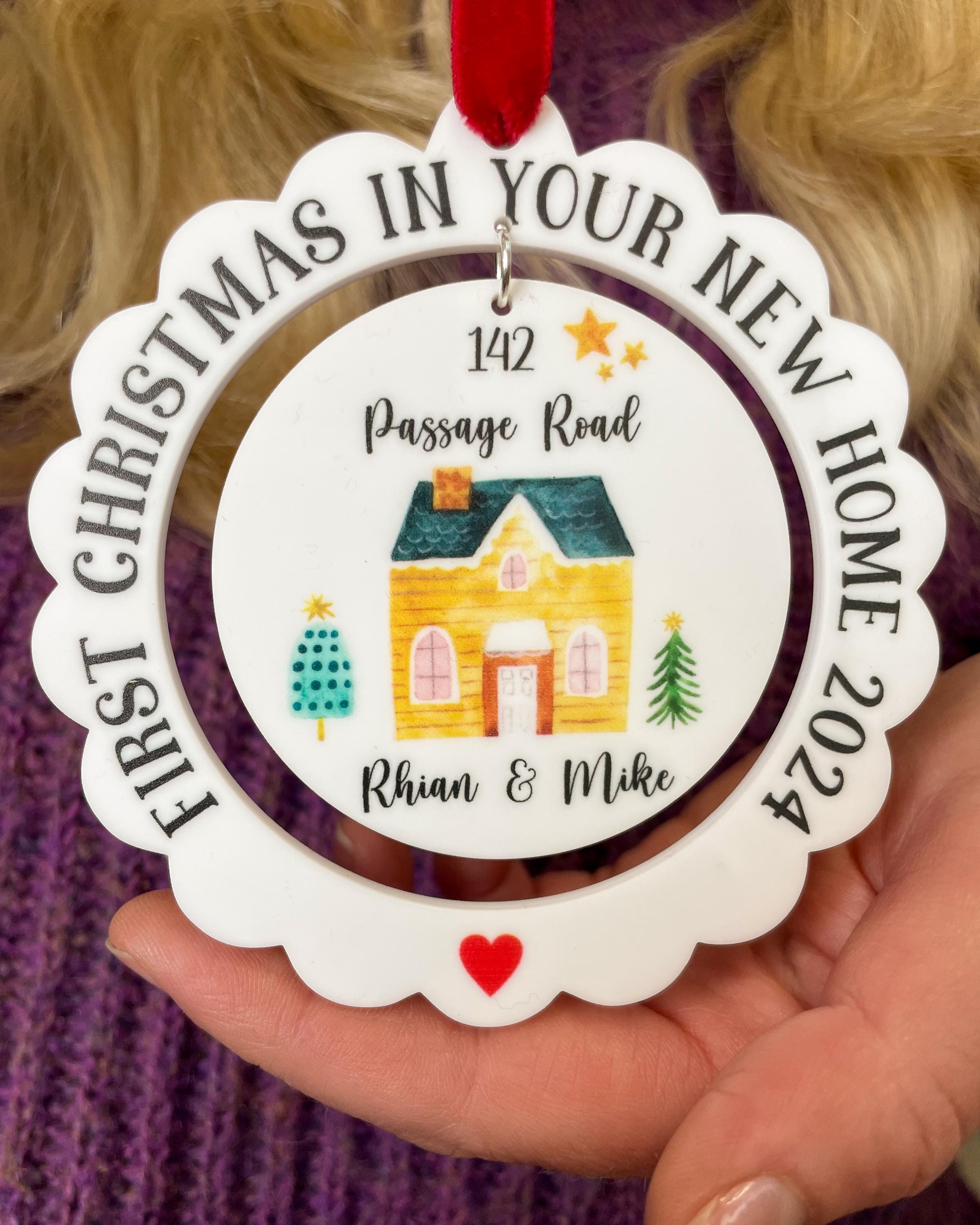 Christmas in our new home 2024, Personalised New Home Christmas Decoration, First Christmas In Our New Home Tree Ornament