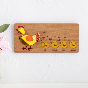 Mother Hen Wall Hanging, Personalised Gift for Mom, Farmhouse Gift, Children's gift to mom, Birthday gift for Mum image 6