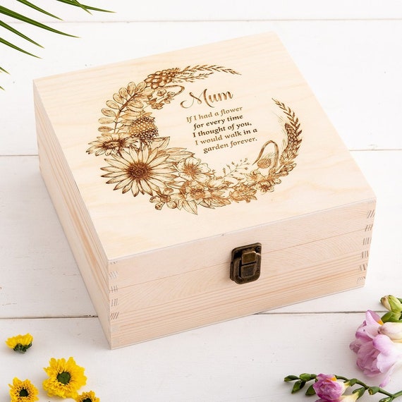 keepsake m Set of 3 decorative storage gift boxes floral hummingbird