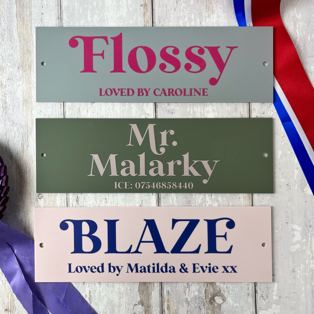 Stable Door Sign, Horse Name Plate, Stable Plaque Personalised Gift for