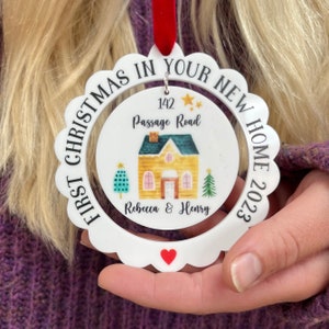 Christmas in our new home 2024, Personalised New Home Christmas Decoration, First Christmas In Our New Home Tree Ornament