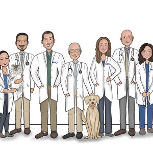 Family Portrait, Custom Family Portrait, Family Portrait Illustration, Custom Family Illustration, Family Illustration, Custom Family Print