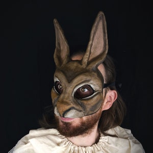 Woodland Rabbit Mask for Masquerade, Carnival, Halloween, Easter, and Theatrical Performances
