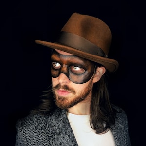 Vegan Leather Bandit Mask for Superheroes, Zorro Costume, Masquerade, Cosplay & Carnival Disguise