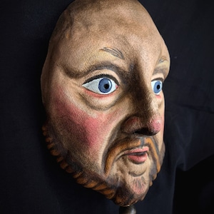 Henry VIII Tudor King Renaissance Masquerade Mask | Royal Court Historical Cosplay Costume Accessory