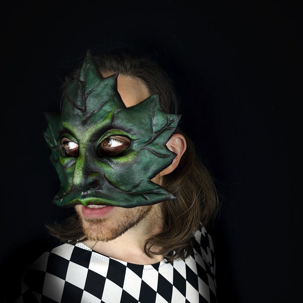 Green Man Mask Etsy