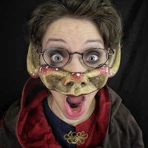 Amanita Mushroom Piskie Mask: Magical Fairy Gnome Costume for Fantasy Festivals & Halloween