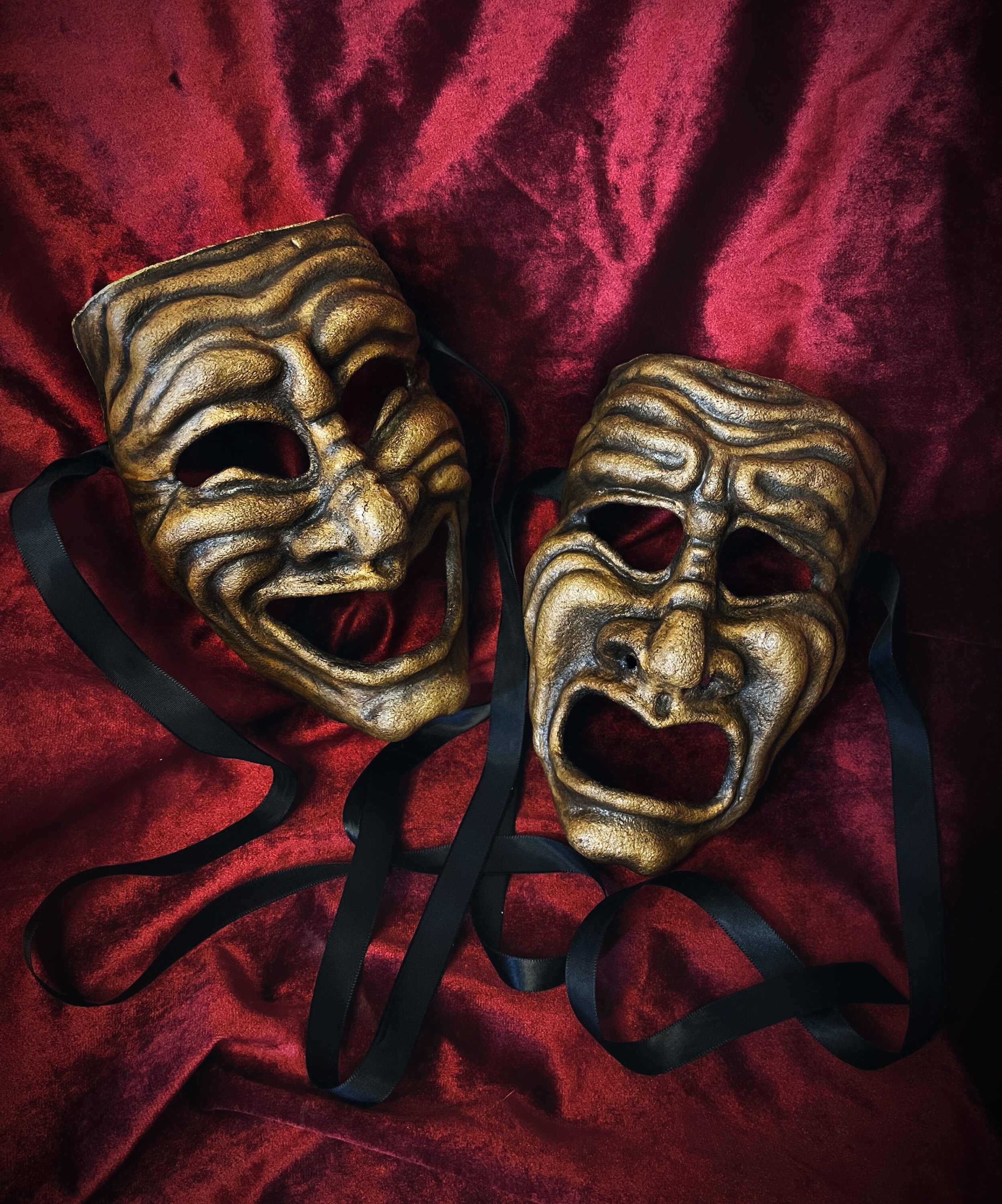 Handcrafted Comedy Mask - Greek Theater Sock & Buskin Inspired Carnival ...