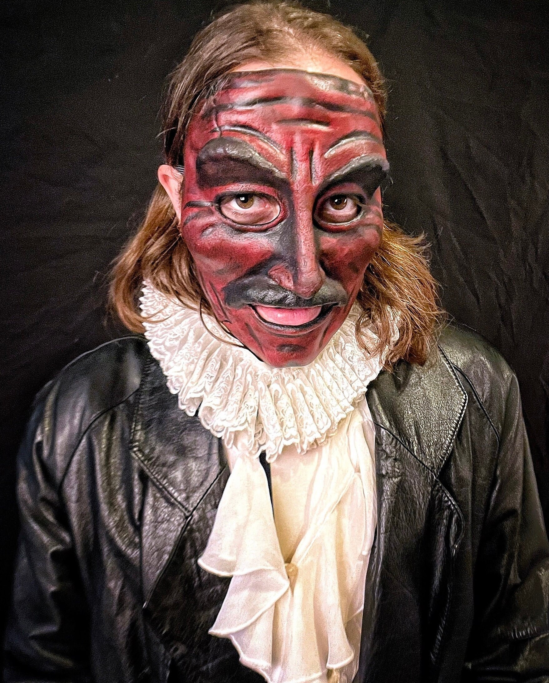 Villainous Rogue Mask for Theater, Carnival, Masquerade, Commedia 