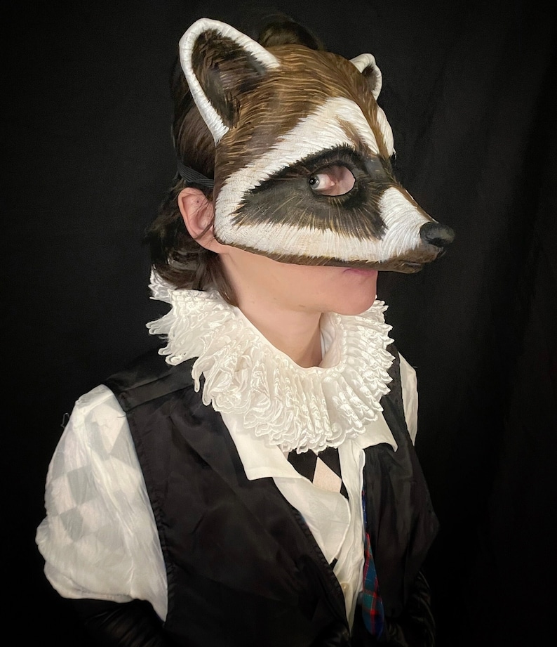 Woodland Raccoon Masquerade Mask for Halloween, Mardi Gras, Theater ...