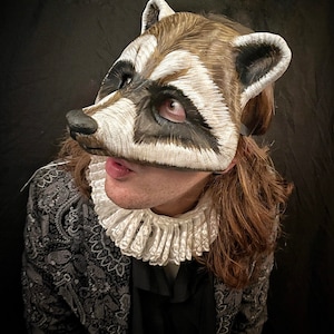 Woodland Raccoon Masquerade Mask for Halloween, Mardi Gras, Theater ...