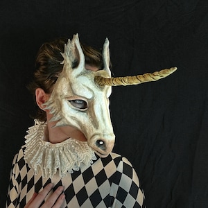 Medieval Unicorn: Magical Fantasy Mask for Renaissance Faires, Masquerades & Halloween