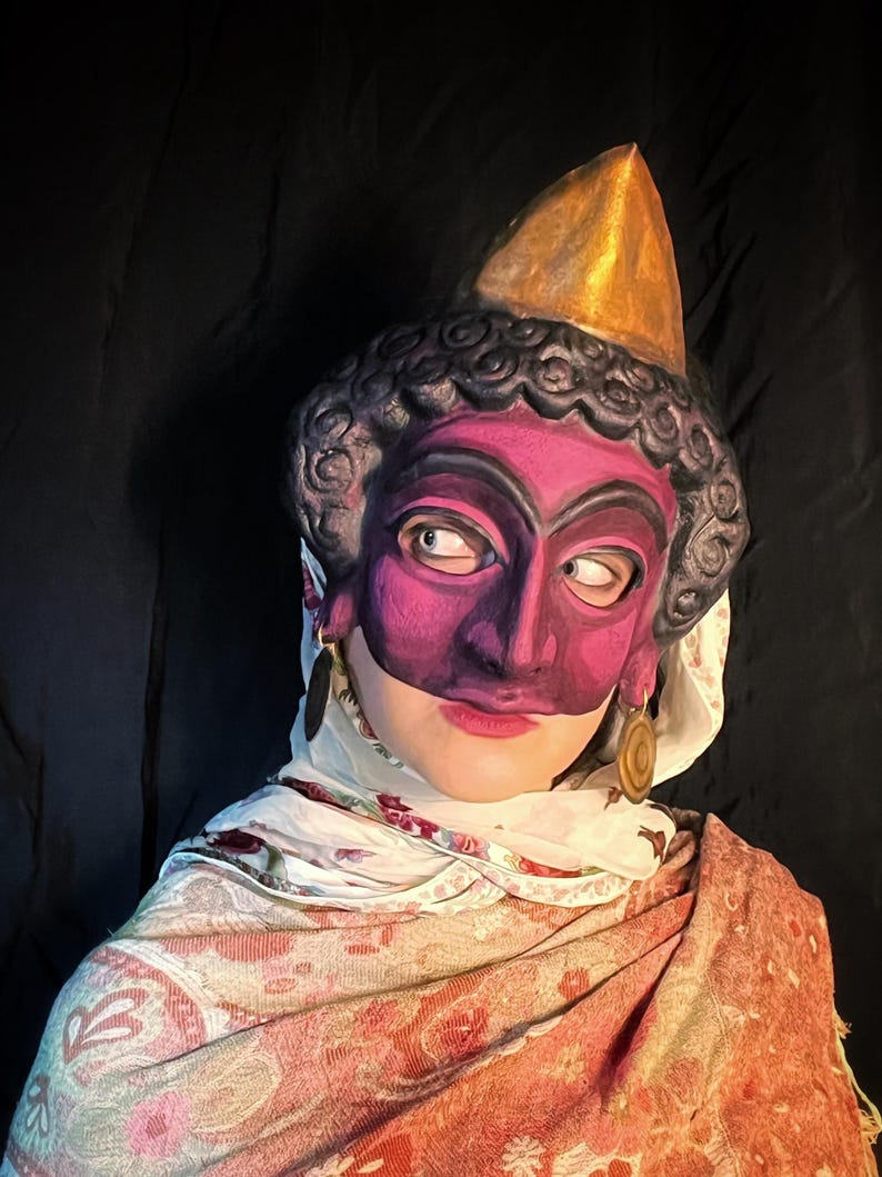 Queen Vashti Purim Spiel Mask: Persian-inspired Costume for Jewish ...