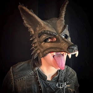 Masker Big Bad Wolf: theatraal halloweenkostuum met magnetische bril