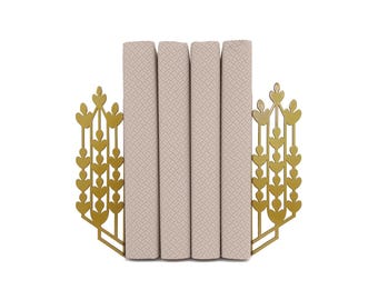 Bronze Grano Bookends | Art Deco Library Bookshelf Decor | Gold Bookend Decor Desk BookLover Gift