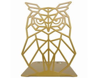 Owl Bookend // Metal Bookend Glozis // Bookends // Book Ends // Book Holder // Book Lover / Geometrical Bookends / Decorative Bookends / Owl