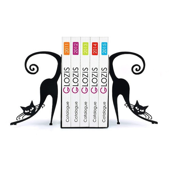 Bookends / Cat Bookends / Metal Bookends Cats / Bookends Metal Etsy