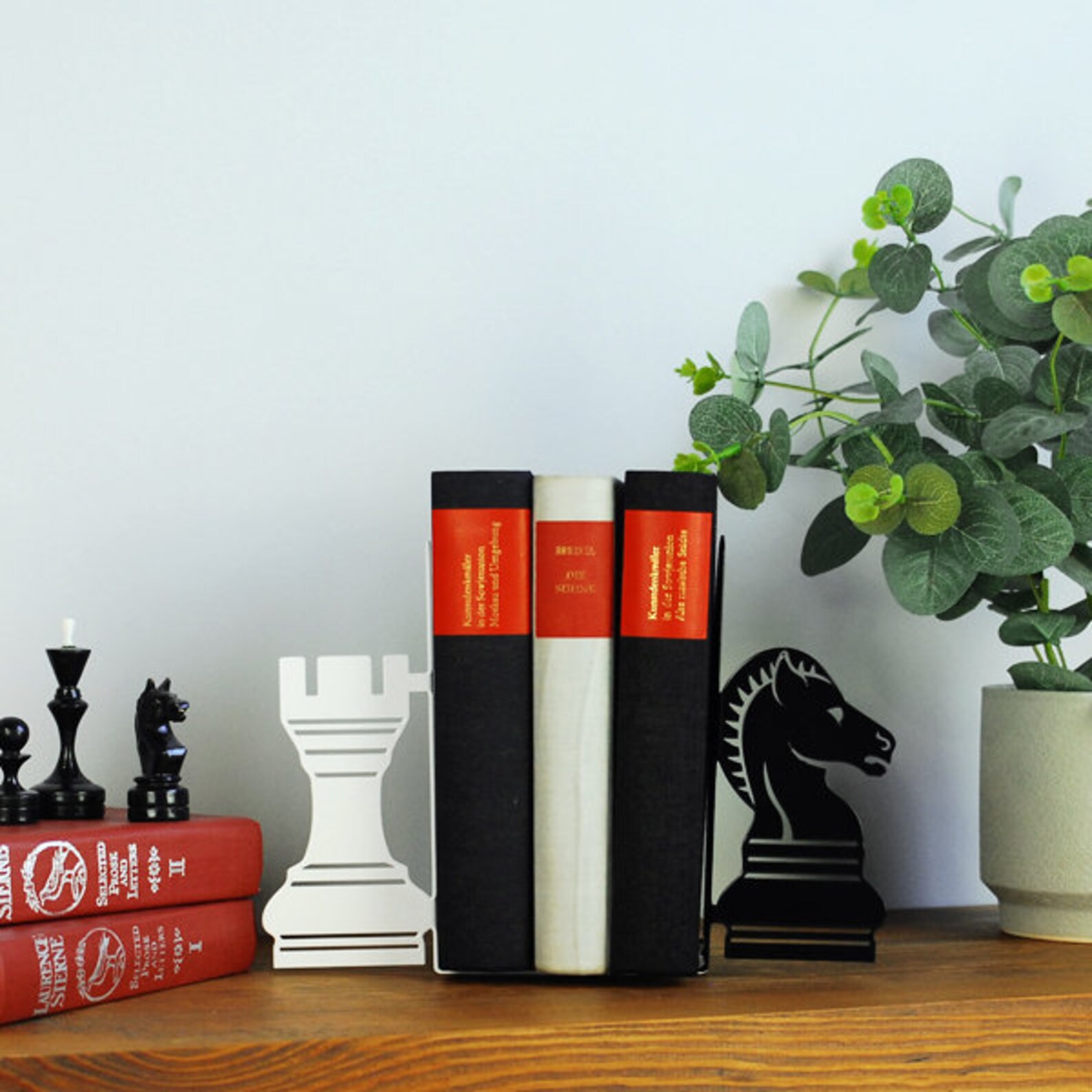 Chess Bookends Metal Bookends Book Holder Book Lover Etsy