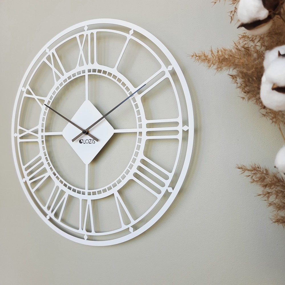 Wall Clock London White/ Large Wall Clock / Modern Wall Clock - Etsy UK