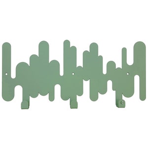 Wall Hanger Rhythm Pastel Green // Metal Wall Hanger // Wall Hooks / Wall Coat Hanger / Wall Clothes Hanger / Modern Hanger / Wall Coat Rack