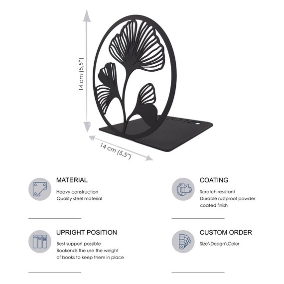 Reggilibri Metallico Con Note Musicali - Nero - Per Casa E Ufficio - Design Creativo - Foto 7