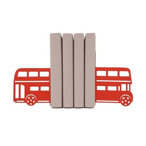 London Red Bus Bookends | Unique Library Bookshelf Decor | Heavy Book Ends London Décor