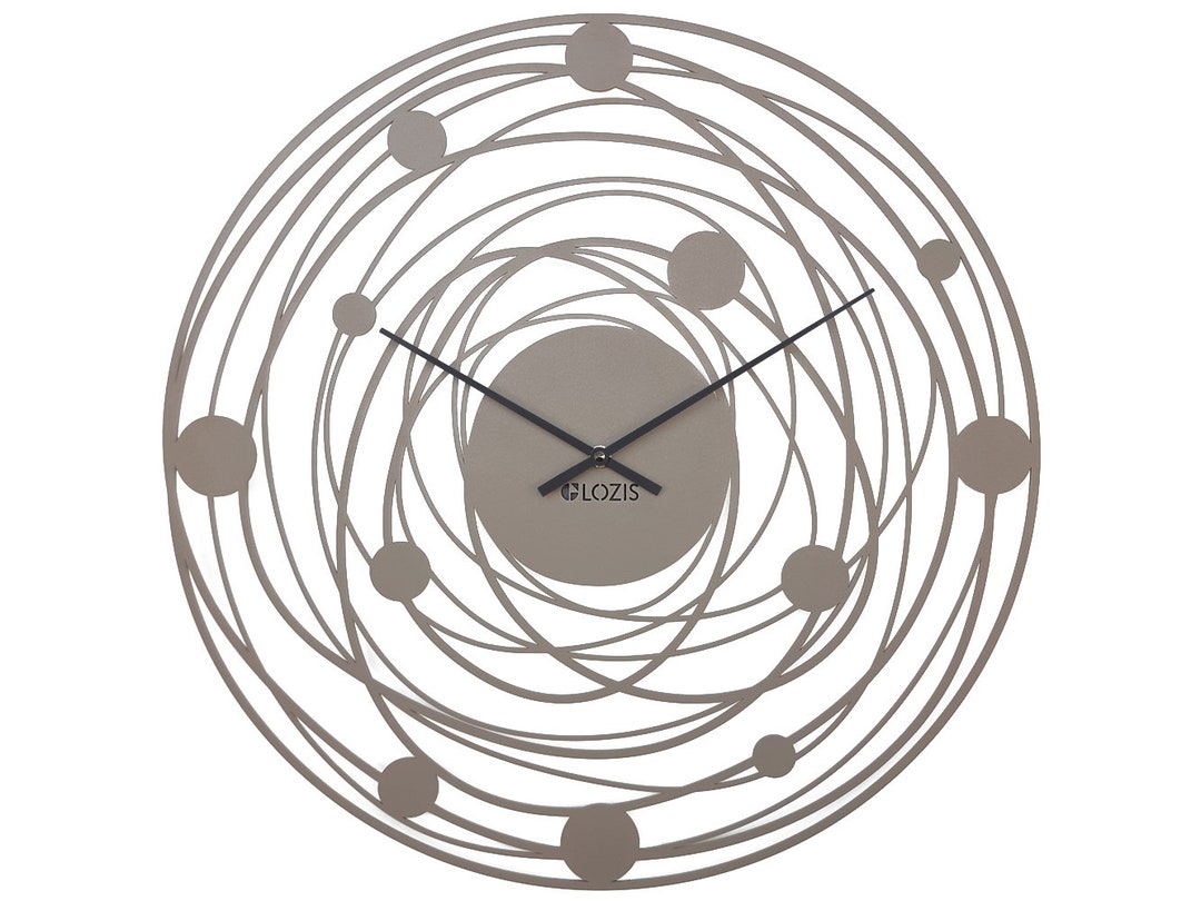 Solar Wall Clock Mokko Unique Design Metal Wall Clock Large Etsy