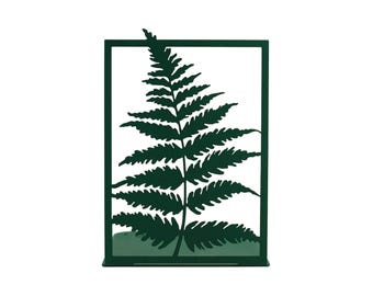 Fern Green Floral Bookend | Heavy Metal Tree BookEnds | Floral BookLover Gift | Leaf Bookshelf Decor