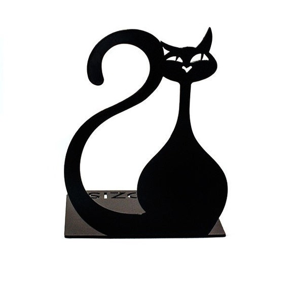 black cat bookends