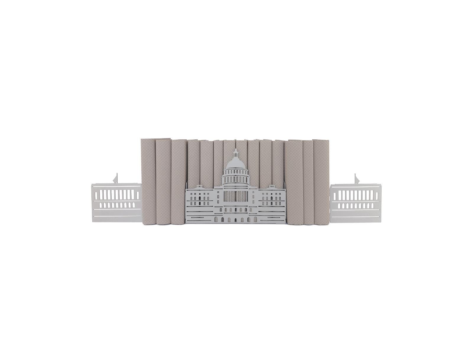 Capitol Bookends | American City Building Bookend Library Bookshelf Decor Silhouette