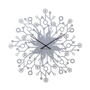 Galaxy Space Wall Clock, Oversized Wall Clock, Silver Large Wall Clock, Astronomy Wall Clock, Stars Wall Decor, Astronomy Gift Ideas