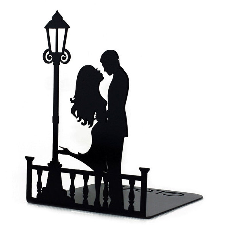 Love Story Bookend / Metal Bookend / Metal Art Bookend / Book Etsy
