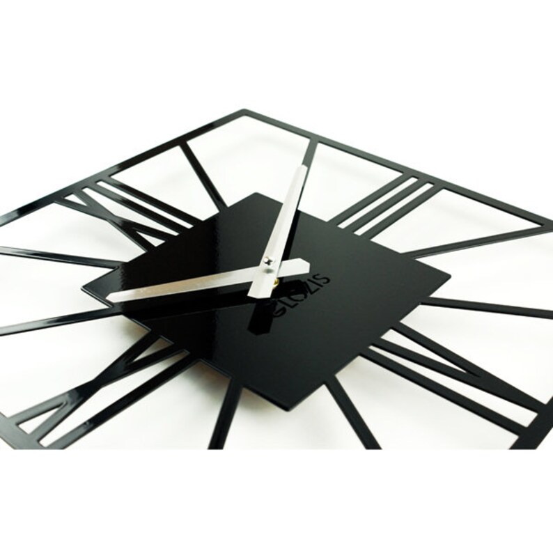 Wall Clock New York Black / Unique Clock Square Wall Clock Etsy