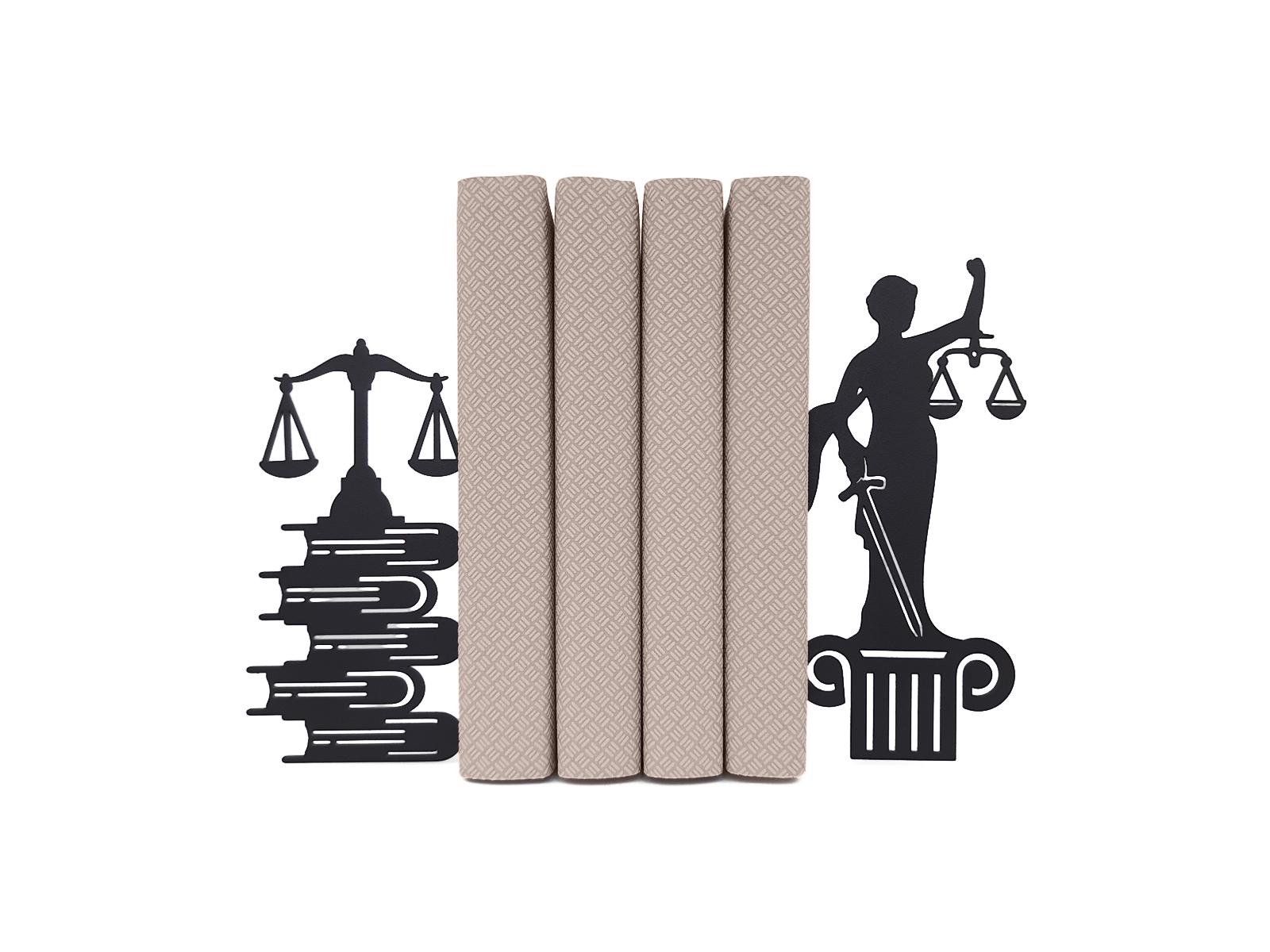 Scales Of Justice Bookends | Metal Library Bookshelf Decor Femida Lawyer Bookend Judge Jurist Gift