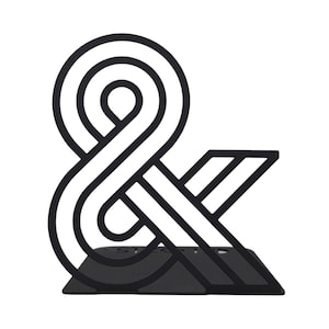 Kaufmännisches Und-Zeichen Metall Buchstütze | Moderne Bibliothek Bücherregal Dekor | Dekorative schwere Buchstützen