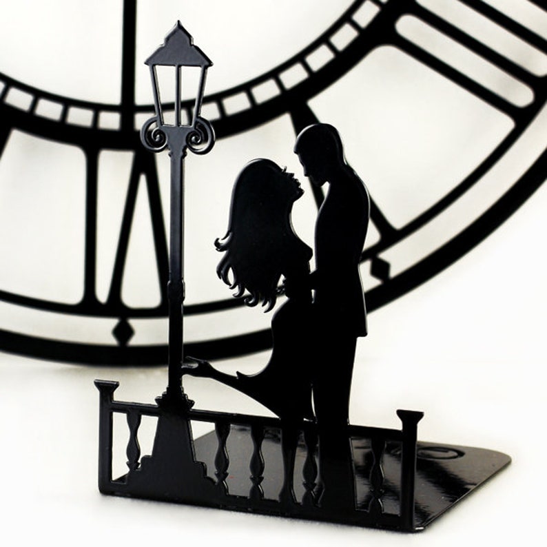 Love Story Bookend / Metal Bookend / Metal Art Bookend / Book Etsy