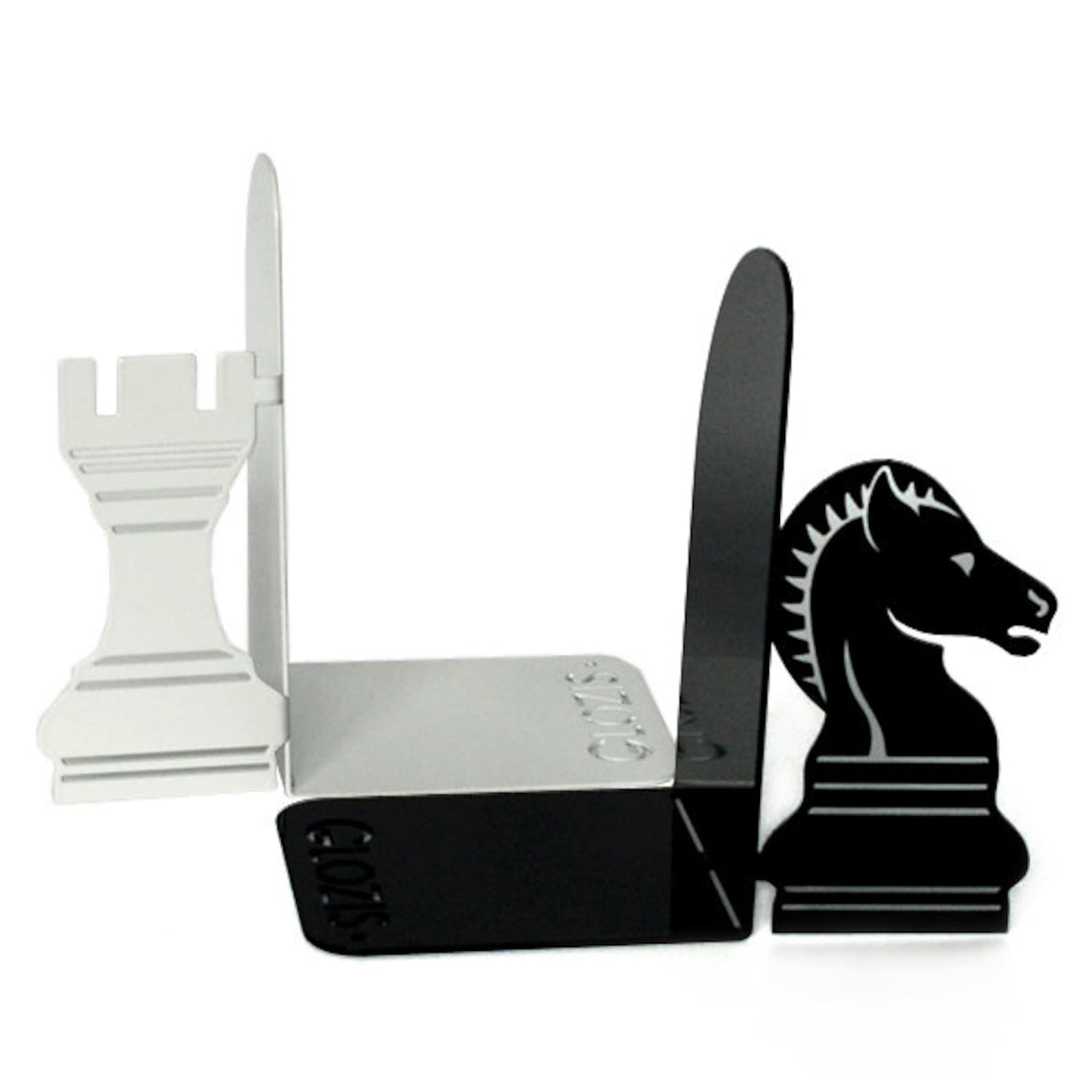 Chess Bookends Metal Bookends Book Holder Book Lover Etsy