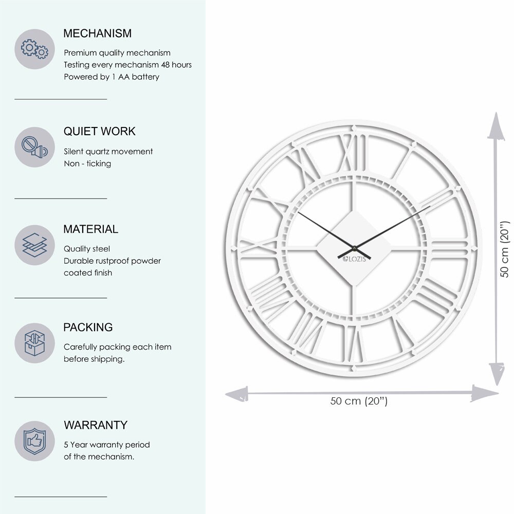 Wall Clock London White/ Large Wall Clock / Modern Wall Clock Etsy UK