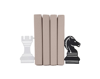 Chess Knight Bookends | Metal Chess Horse Book Stoppe | Library Black & White Bookshelf Decor