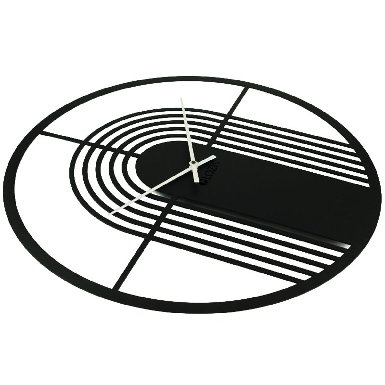 Wall Clock Arch Black / Large Wall Clock / Modern Wall Clock / Etsy