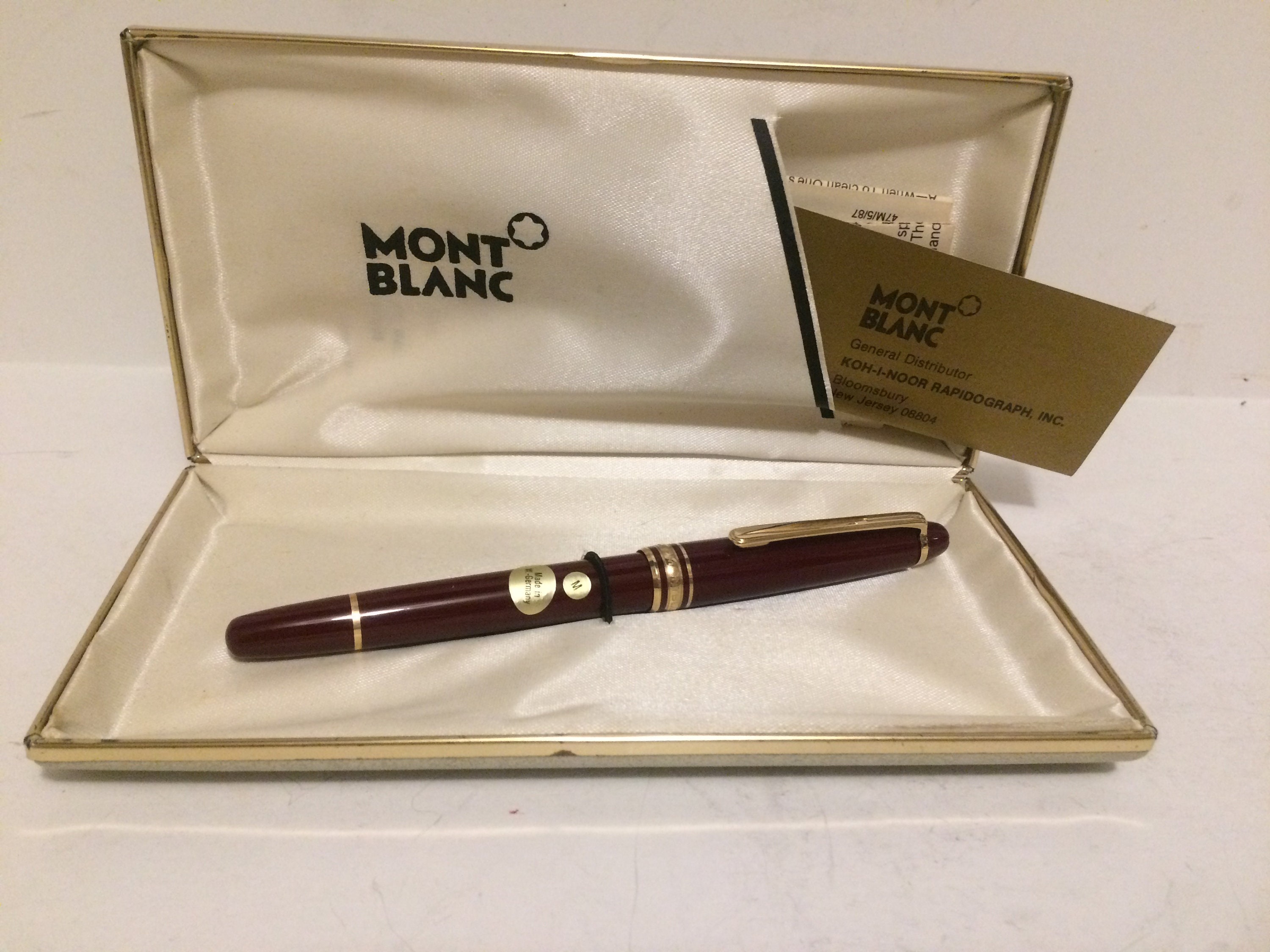 Vintage Montblanc Meisterstück Fountain Pen 14K Nip Vintage Montblanc Meisterstück Fountain Pen 14K Nip