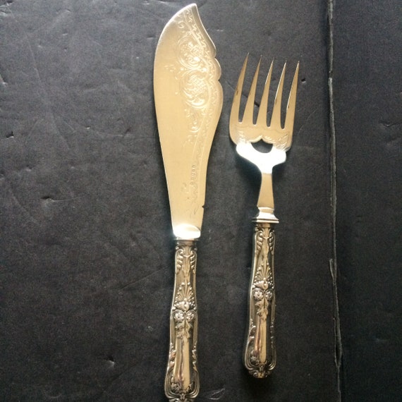 Serving Fish Knife & Fork Set of Two Silver Plate -  Canada