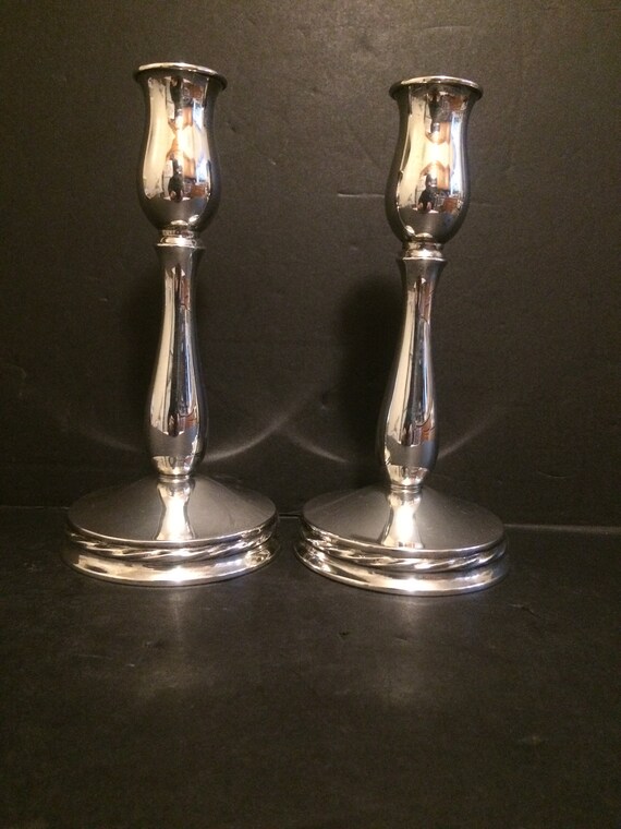 Towle sterling silver candle holders sale