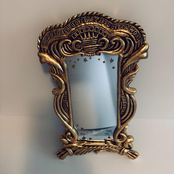 イギリス vintage mirror 鏡 Vintage Harry Potter Gold Mirror of Erised 15”X8” Original Warner