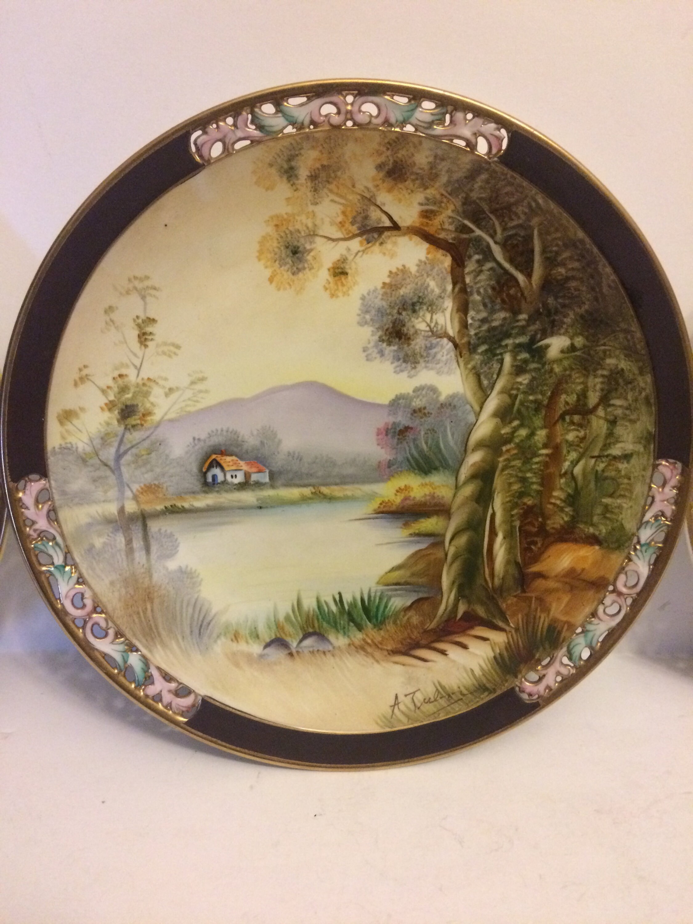 Vintage Occupied Japan Ucagco China Hand Painted 9.25