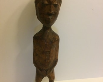 Primitive Old  African  Wood Carved Figure