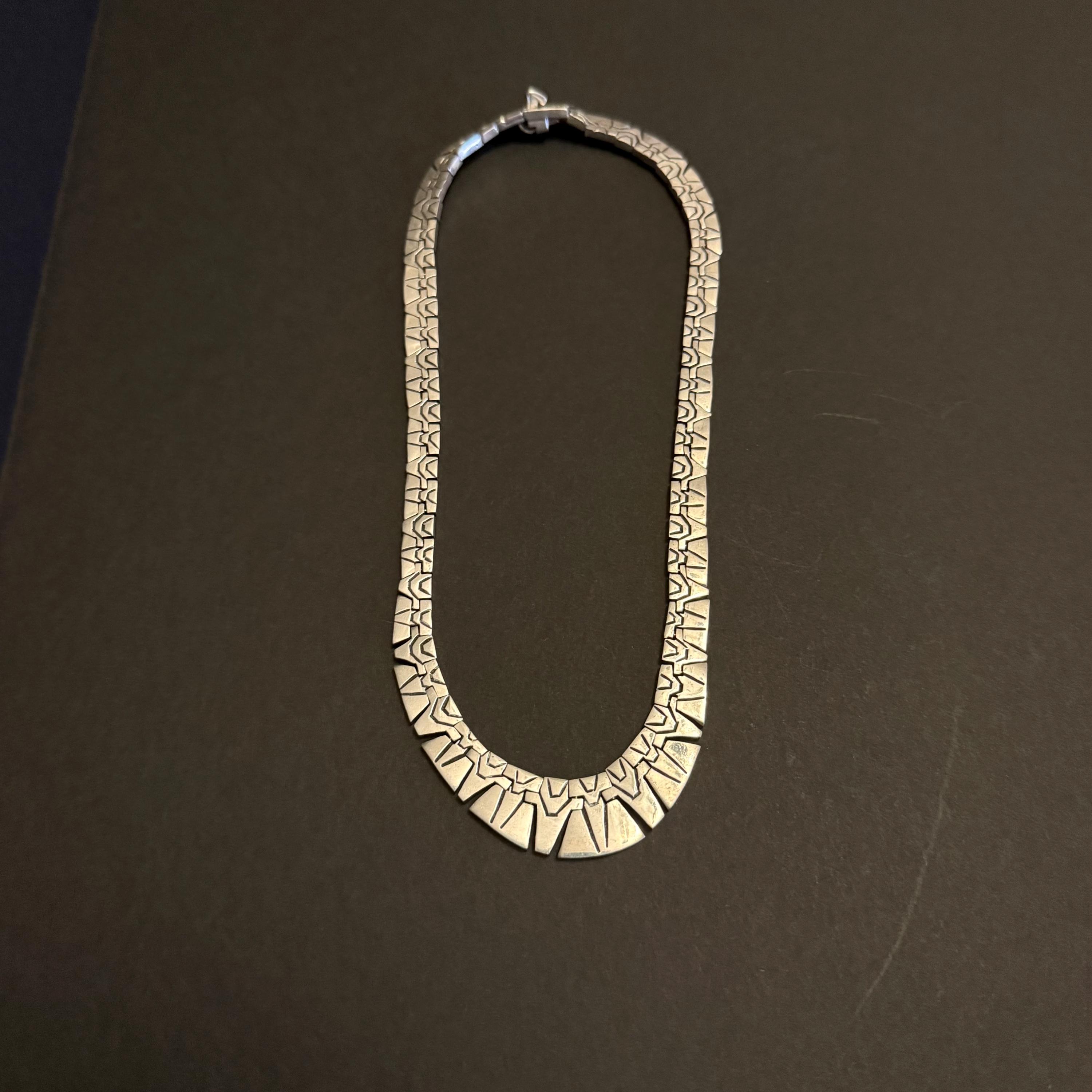 Vintage Mexico 925 Sterling Silver 16” Necklace 91.5 Grams Mid