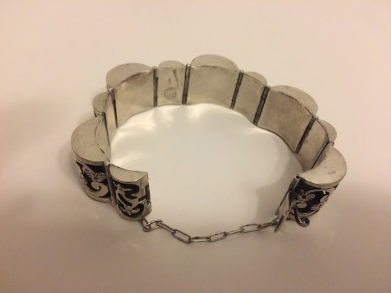 Taxco Silver Bracelet,Vintage Mexico Silver Cuff,… - image 5